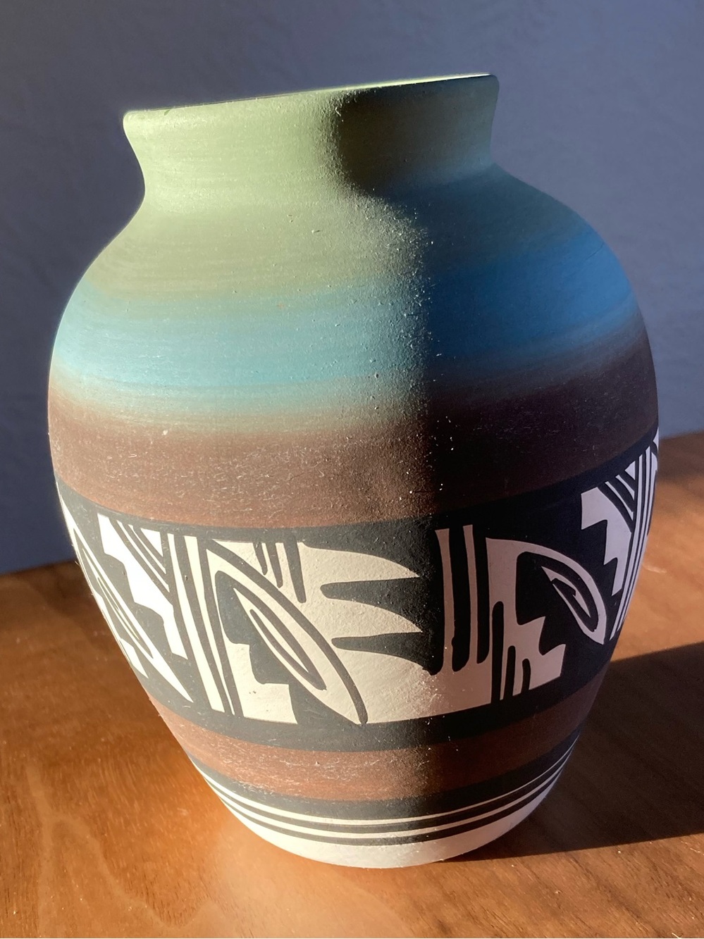Navajo Tsosie Multicolor Decorative Art Vase